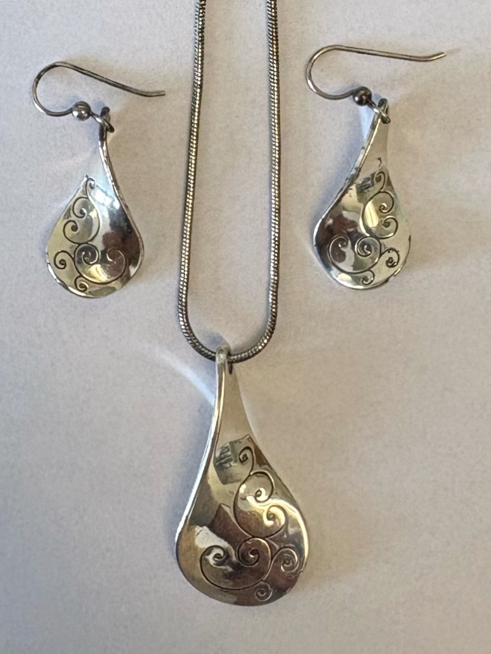 Brighton teardop necklace and earring set